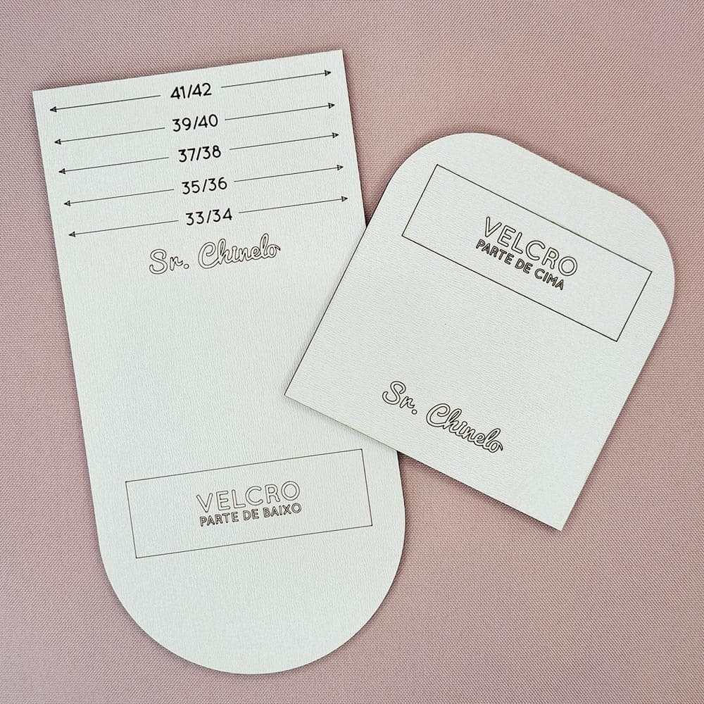 Moldes em MDF para Pantufa Slide Velcro