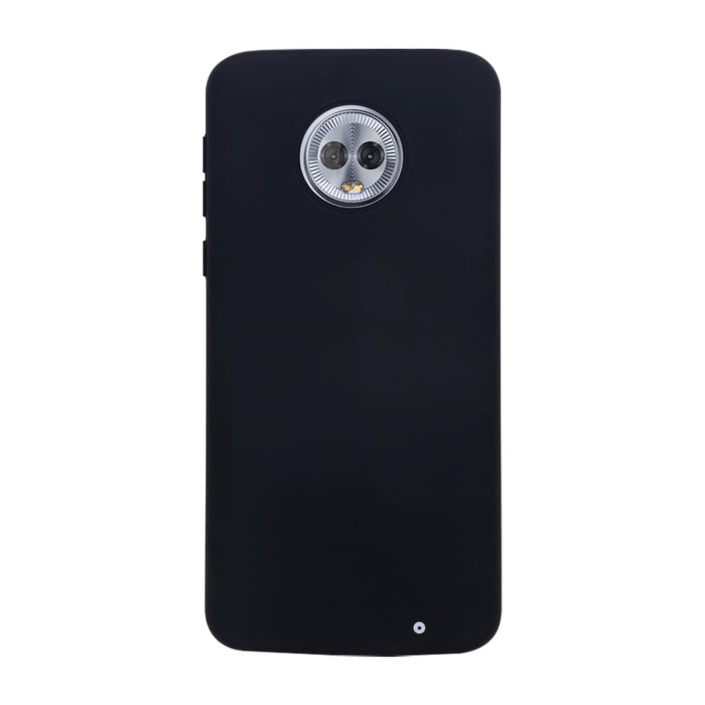 Capa Aveludada Preta + Película De Hydrogel HD Compatível Para Moto G6 Plus Xt1926 5.9