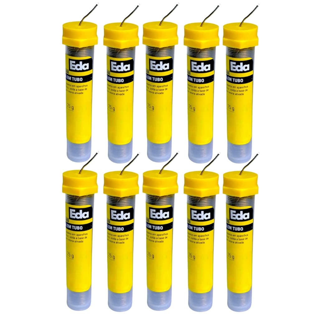 Kit 10 Arame De Solda Estanho Para Circuitos Elétricos 25g