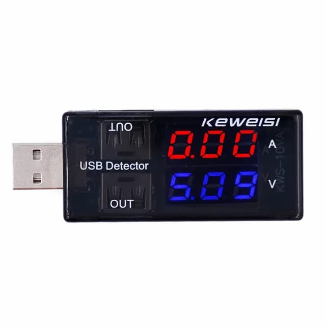 Testador USB / Voltímetro / Medidor de Tensão e Corrente / Amperímetro