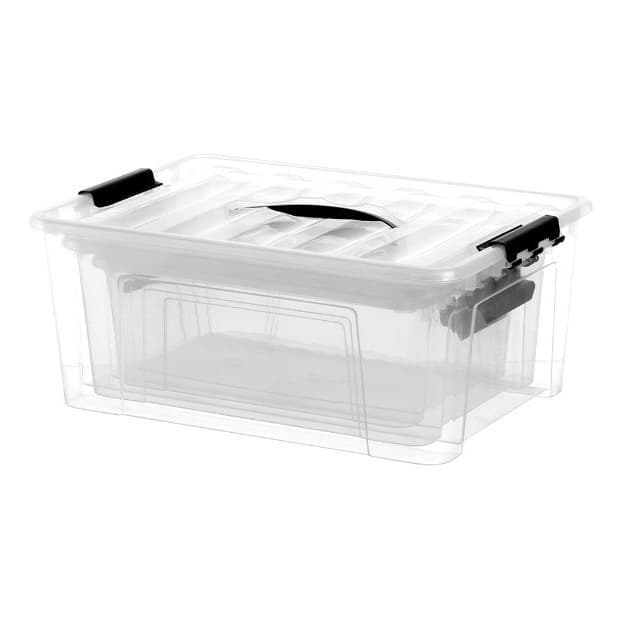 Kit 3 Caixas Organizadoras Container P M G Multiuso Reforçadas Empilháveis