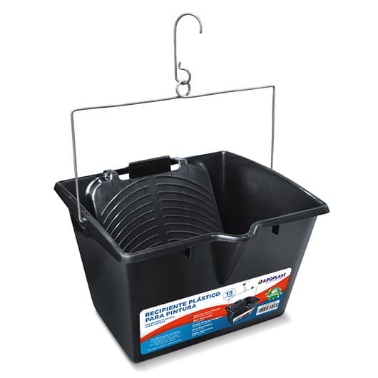 Balde Para Pintura 15l  Recipiente Plástico Preto