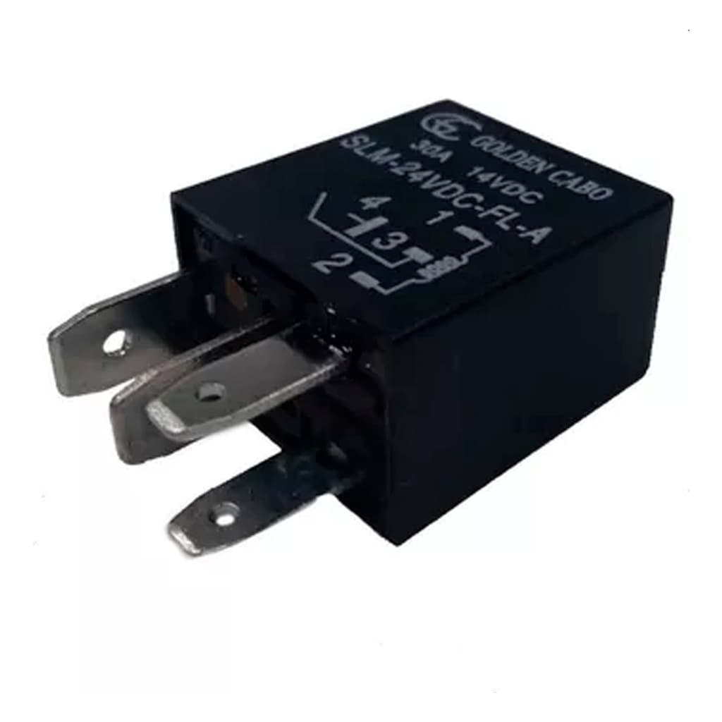 Rele Automotivo Auxiliar Universal GC 4 Pinos 40a Amperes 24v Volts