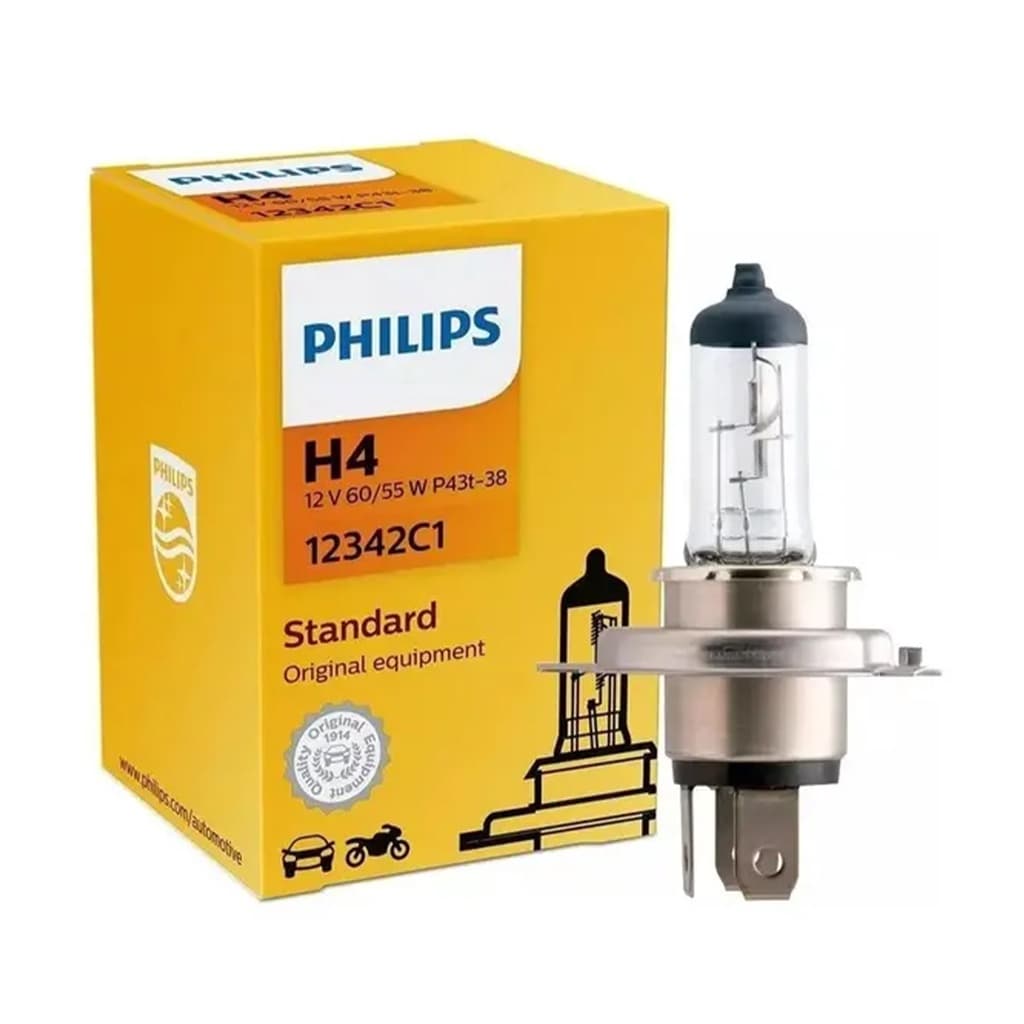 Lâmpada Standard H4 Original Philips 12342C1 12V 60/55W