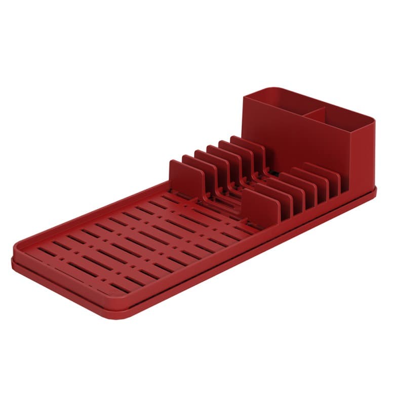 Escorredor com Tapete de Pia Vermelho Bold Single Coza