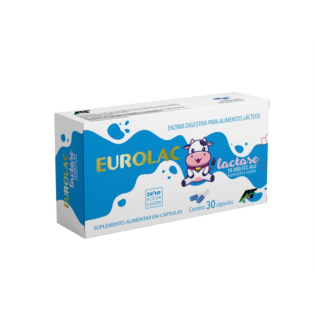 Eurolac Lactase 10.000 FCC ALU Com 30 Cápsulas