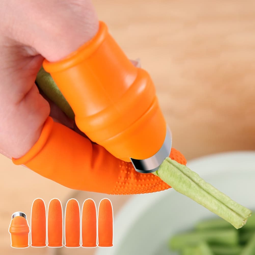 Faca De Silicone Polegar Protetora De Dedo Engrenagens De Corte Colheita De Legumes Beliscar Plantas Tesoura Luvas