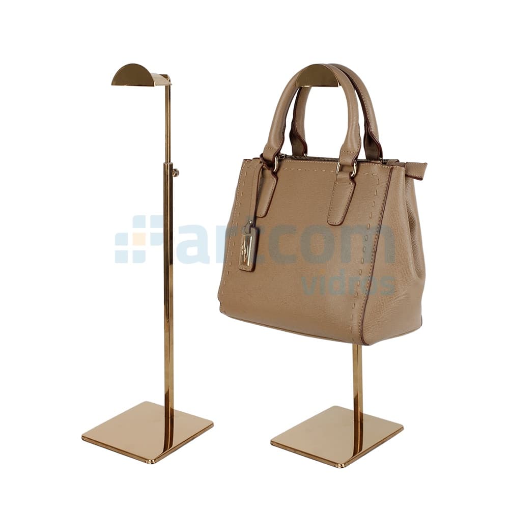 Suporte De Bolsa Rosê Gold Luxo Expositor De Bolsa Elegance