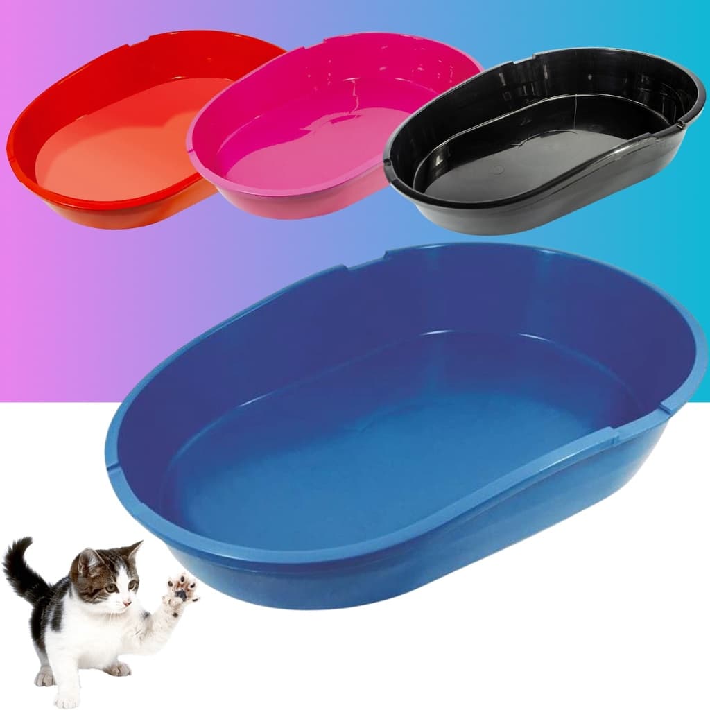 Banheira Gato Higiênico Sanitário Caixa Areia Plástico Borda Alta Lavável Único Furacão Pet