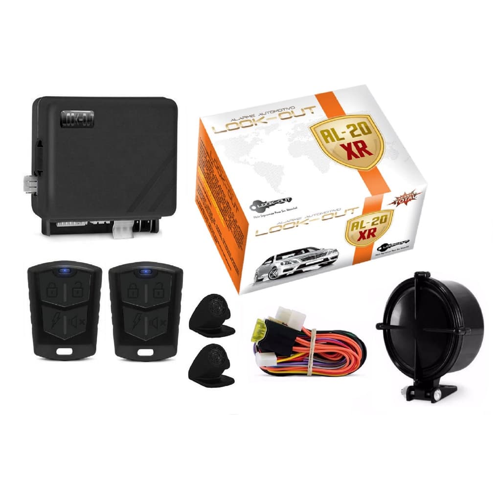 Alarme Automotivo Para Carro Facil Instalçao Look out Sobe e desce os vidros trava e destrava porta