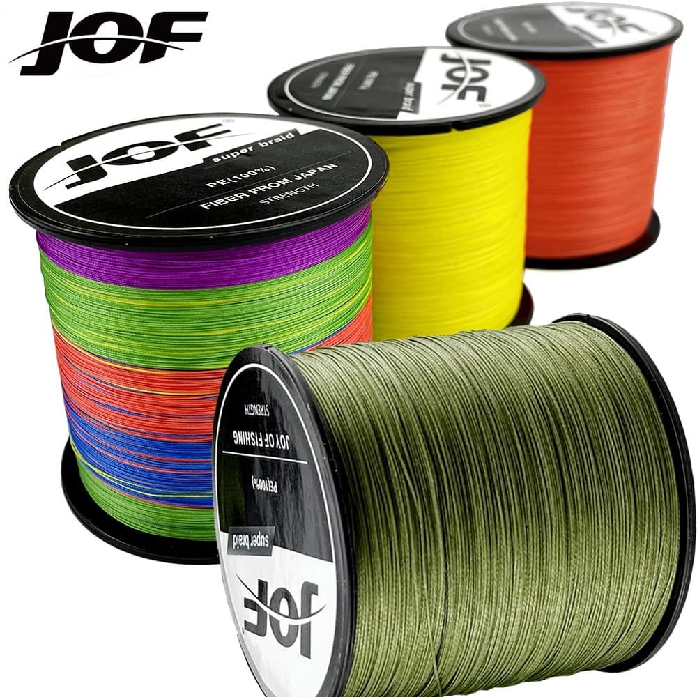 JOF 100m Multifilamento 4 Cordões Super Forte 10-80lb Pe Linha De Pesca De Água Salgada Trançada De Fibra