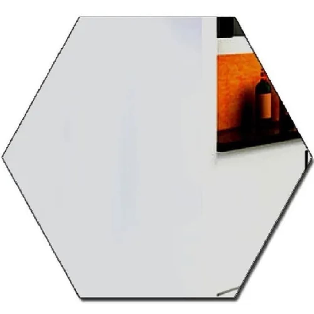 Espelho  Adesivo em Acrílico Decorativo Hexagono 20x23cm ESCOLHA A QUANTIDADE PARA MONTAR SUA JEITO