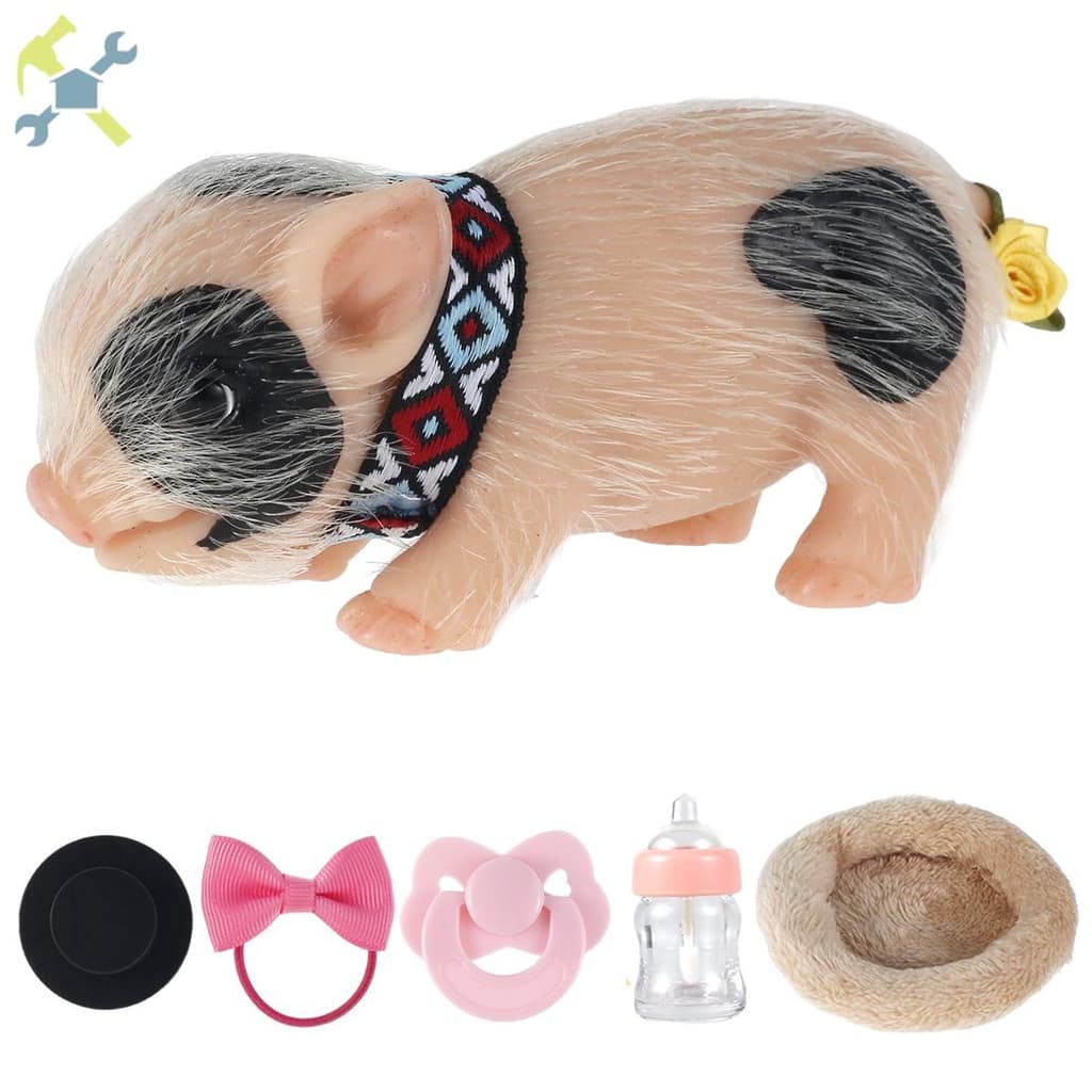 Reborn Boneca De Silicone De 6 Polegadas Para Porco Mini Macia Lifelike Doll Fofa Miniatura Renascida Crianças Gift