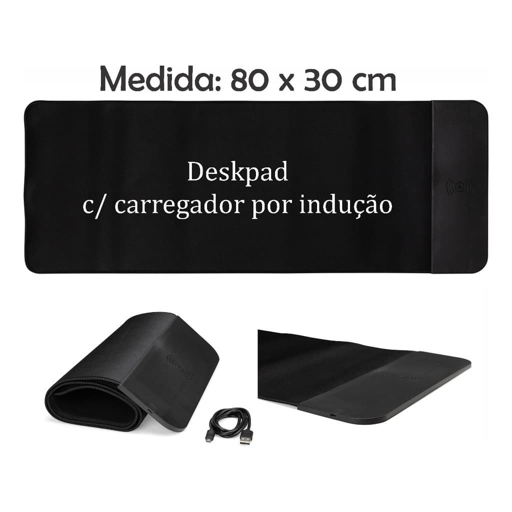 Desk Pad Gamer Com Carregador Por Indução
