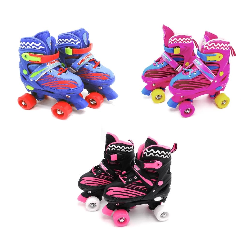 Patins Quad Ajustável  com Kit Proteção Unitoys