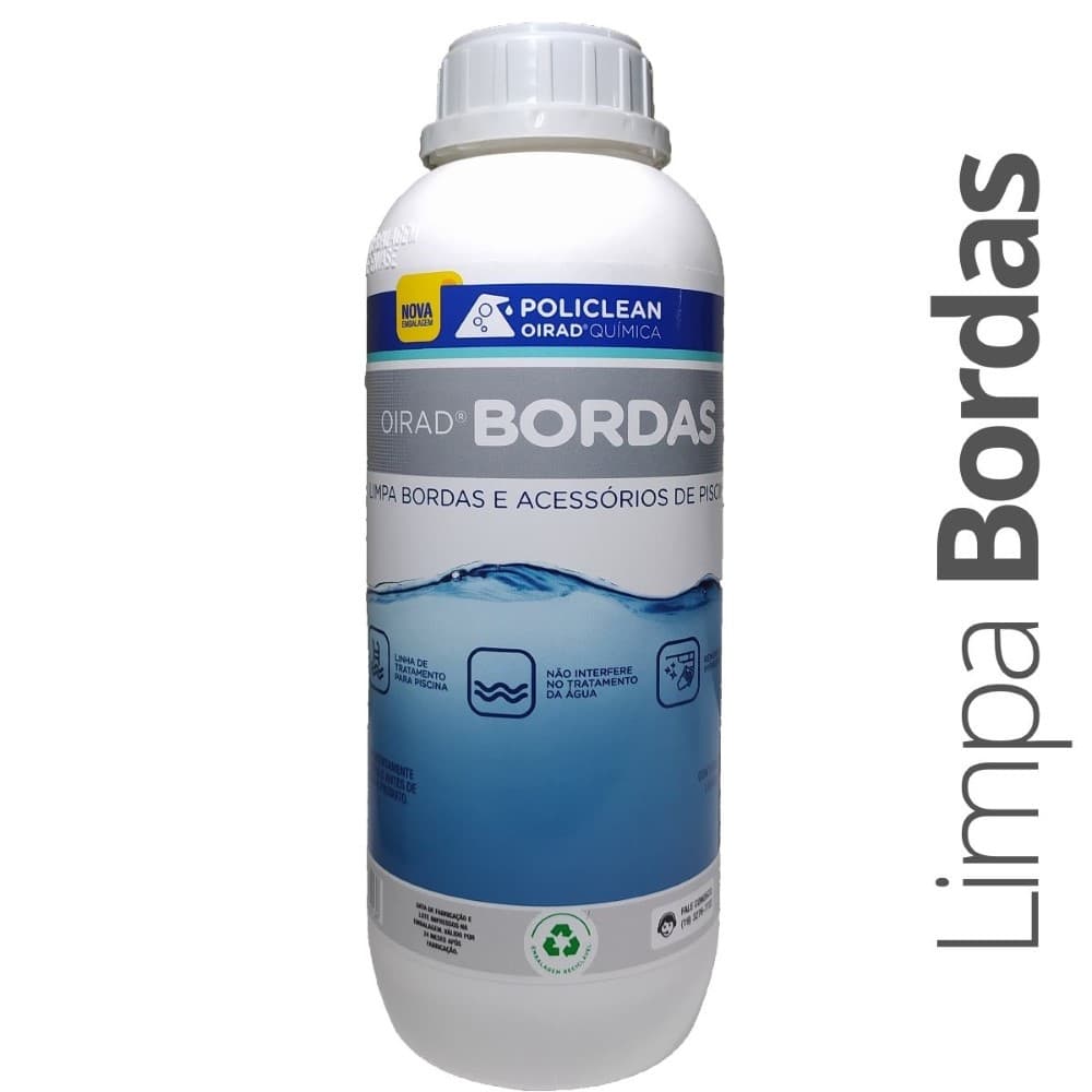 Limpador De Bordas Acessórios De Piscinas - Concentrado Rende Muito 01 Litro Oirad