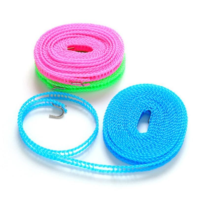Kit de 3 Cordas Ajustáveis Varal para Roupa 5Mts Total 15Mts