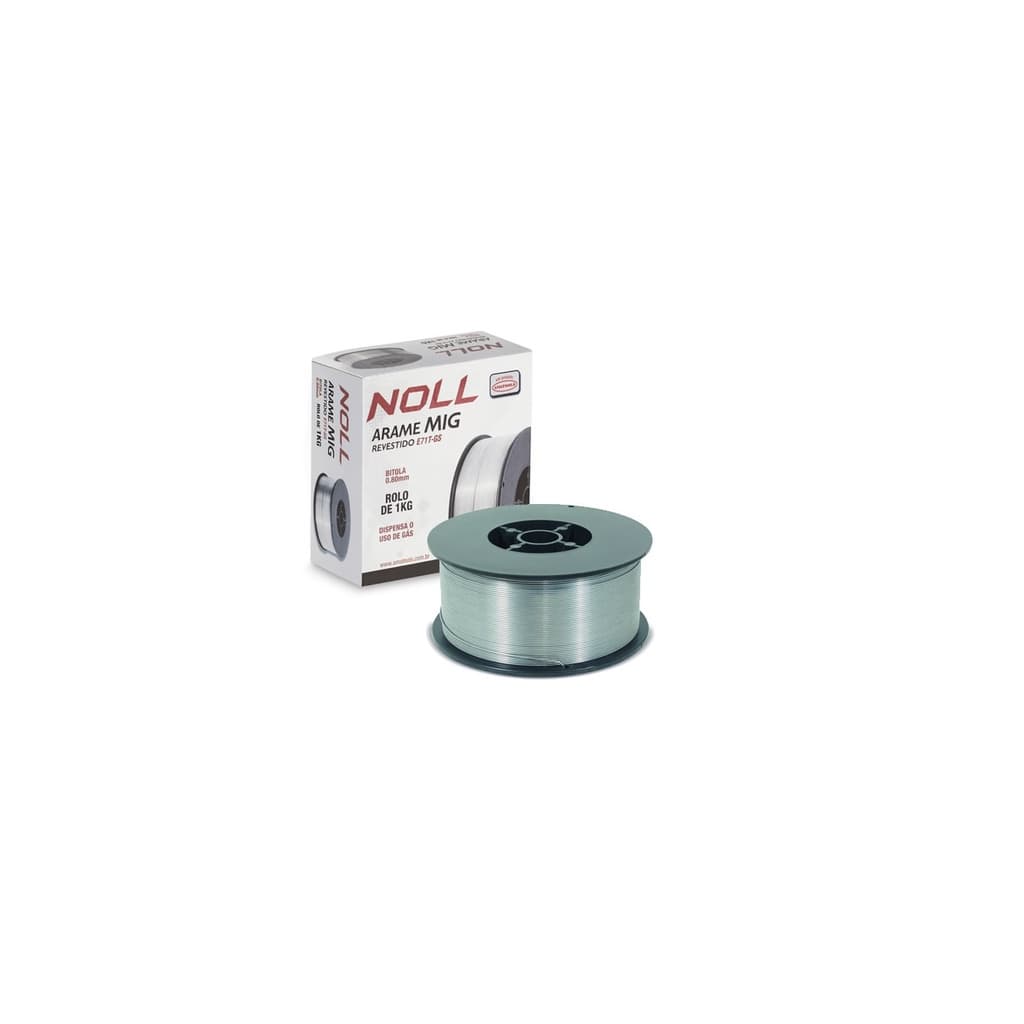 Arame Solda Mig Sem Gás E71T1 Autoprotegido 0,8mm 1kg Noll