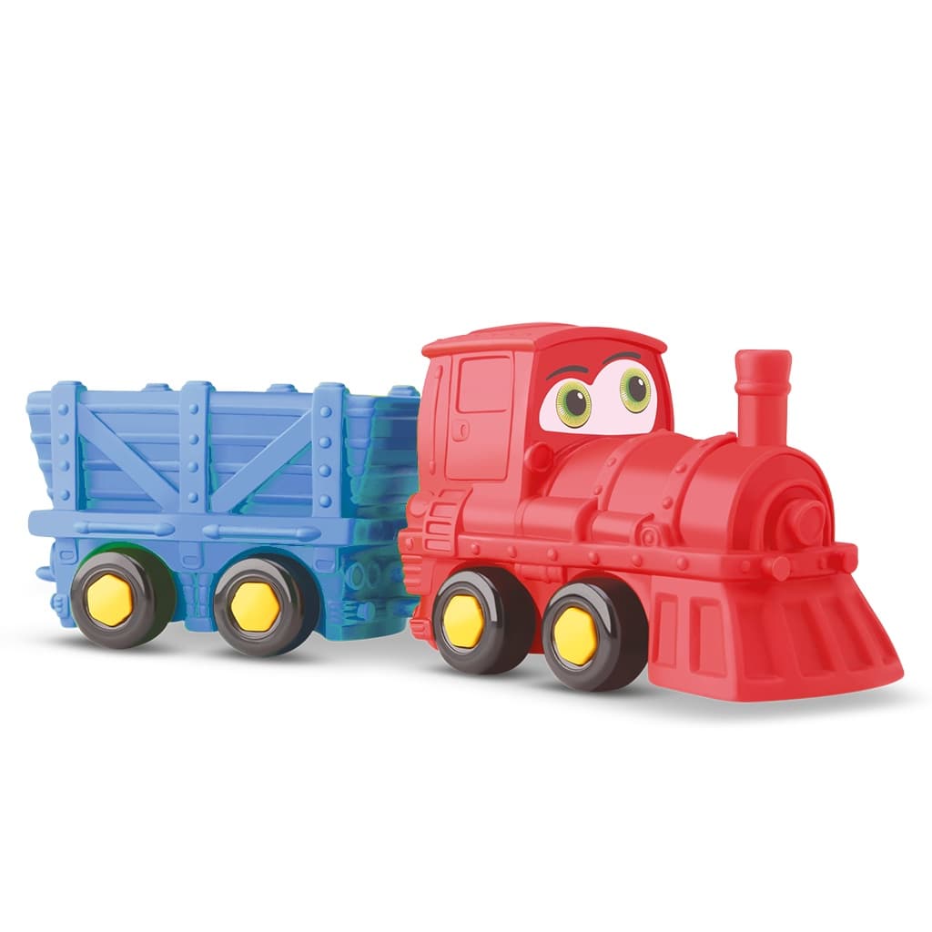 Trem Trenzinho Locomotiva Maria Fumaca Vinil Macio Borracha Soft Car Atoxico Mordedor Bebes - Silmar
