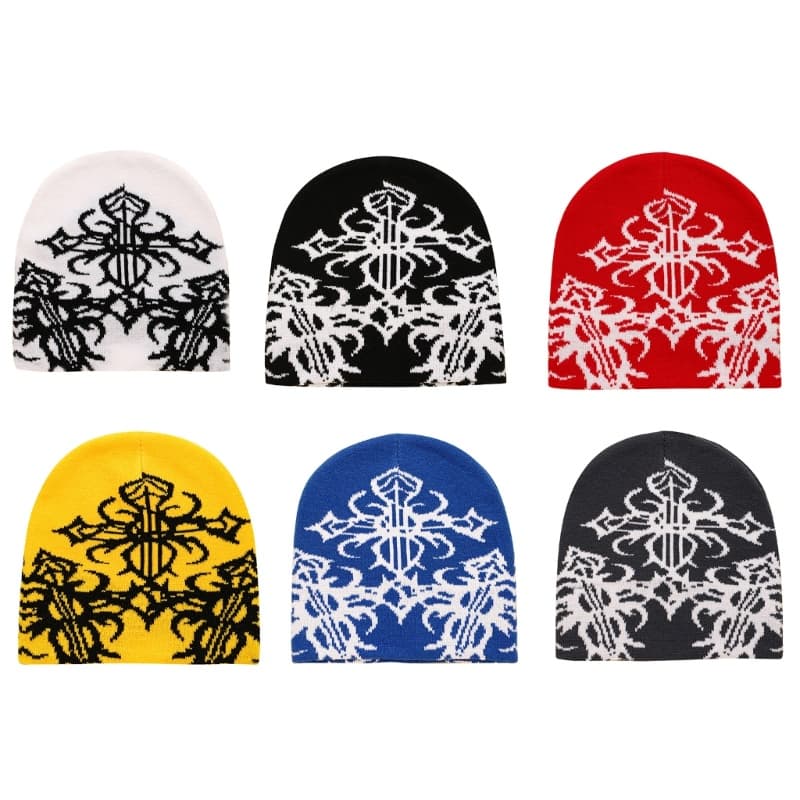XI Gorros De Algodão Despojados Inverno Quente Crânio Boné Gorro De Malha Y2k Acessórios Unissex Esqui Ciclismo Ao Ar Li