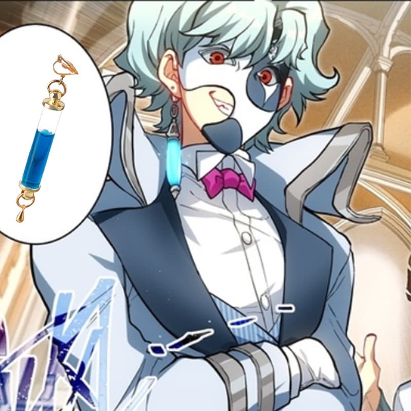 Genshin Impacto Snezhnaya Fatui Doctor Dottore Cosplay Brincos De Orelha Clip Halloween Acessório De Roupa