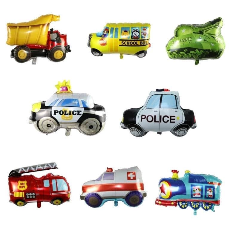 Vários balões de filme de alumínio em forma de carro/decoração de aniversário do bebê para decorar balões de brinquedo