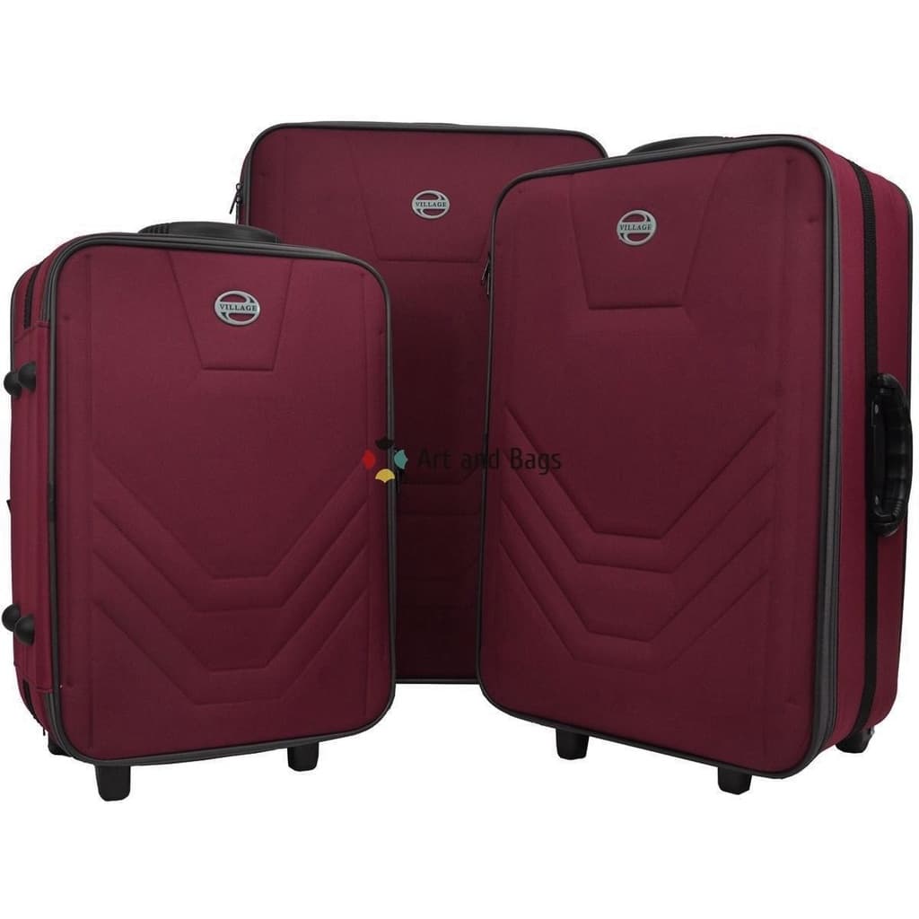 Kit 3 Mala de viagem GRANDE MÉDIA e PEQUENA Rodinhas ANAC 10kg e 23kg Barata Village