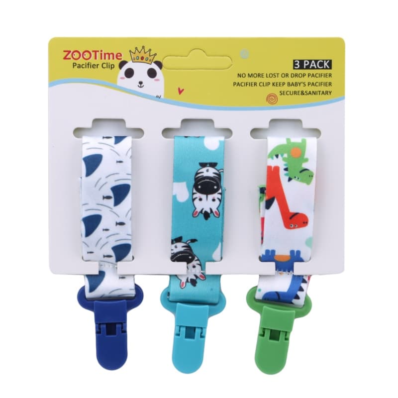 Kit (3x) Prendedor Clip Presilha Jacaré Chupeta Mordedor Fralda Brinquedo Carrinho Bolsa Mochila