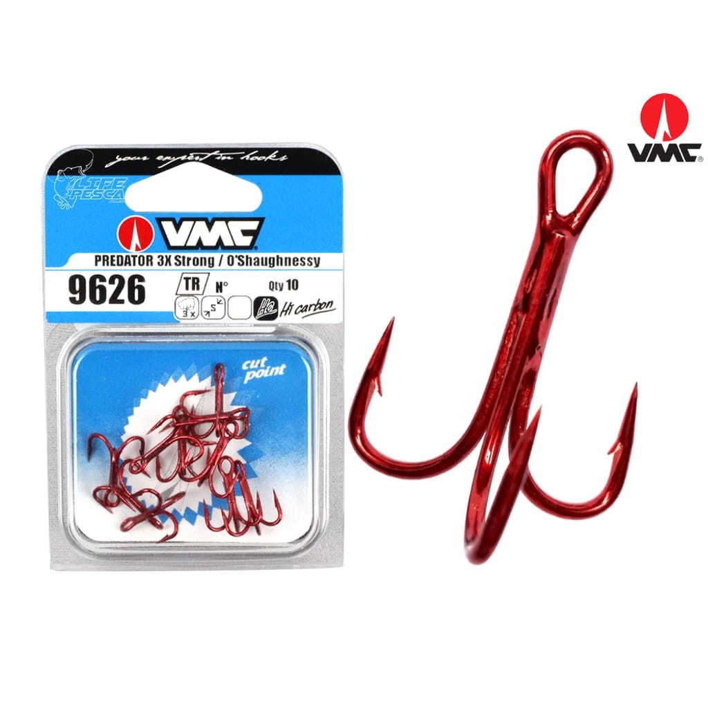Garateia VMC Predator 3X Strong 9626TR Red Nº6 - 10 Unidades