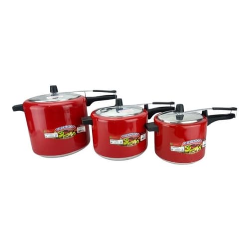 Panela De Pressão 10 Litros 7 Litros E 4,5 Litros Vermelho