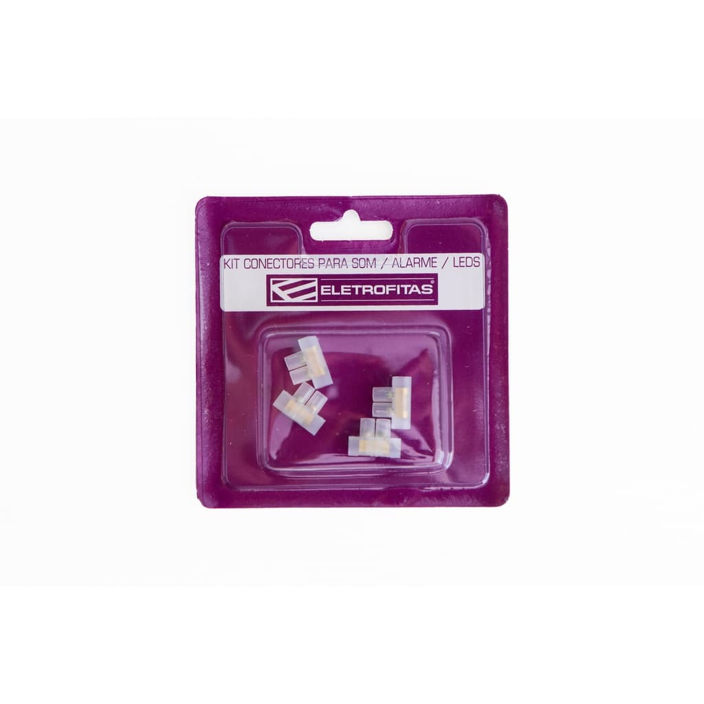 Conectores Eletrofita 2 Pistas 10a Som Alarme Leds Ef5x2