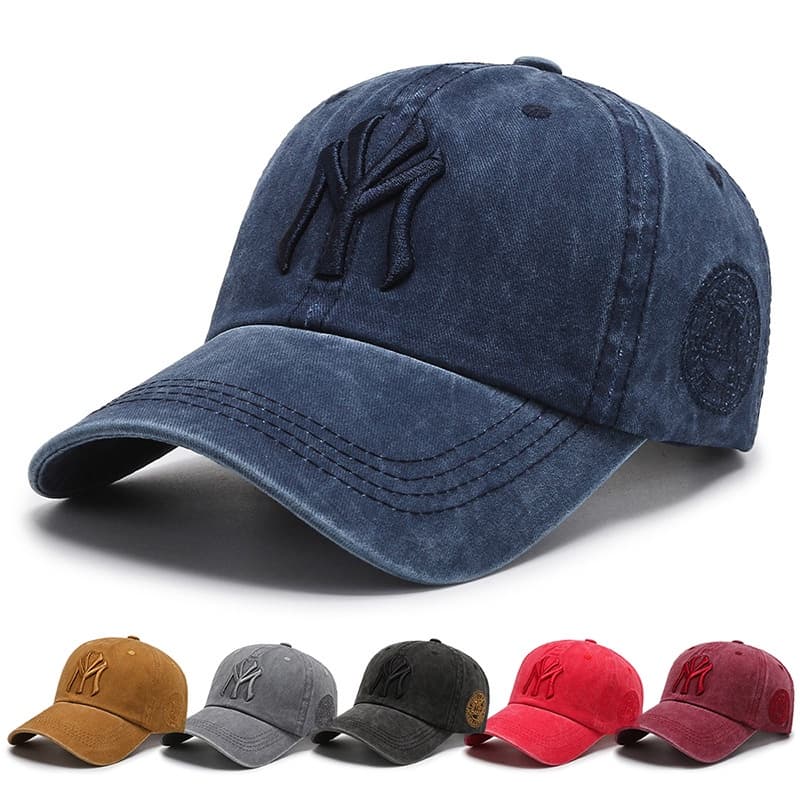 Boné De Língua De Pato Lavado Do Old Baseball Cap Fashion Casual Bordado
