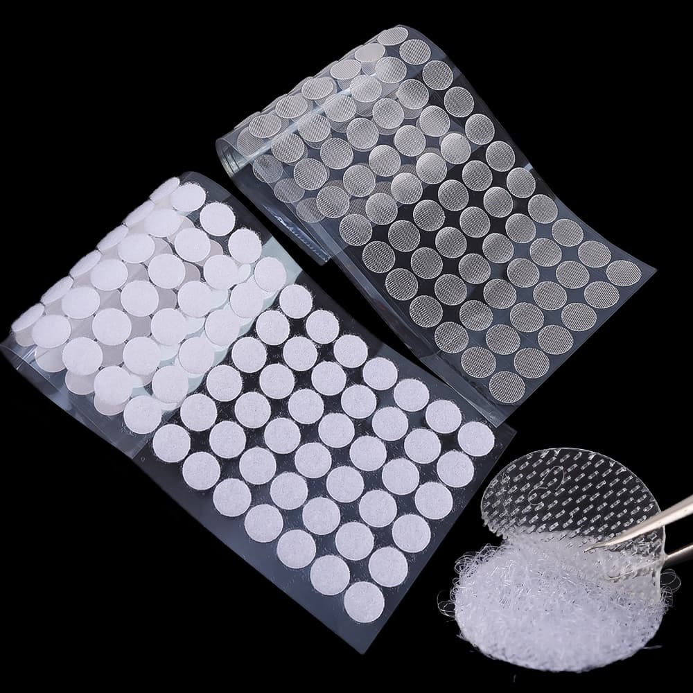 Novo Novo Adesivo de Ponto Branco/ Fita Redonda Mágica/ Moedas do Velcro/ 10/15/20mm Ponto Adesivo/ Fita Adesiva