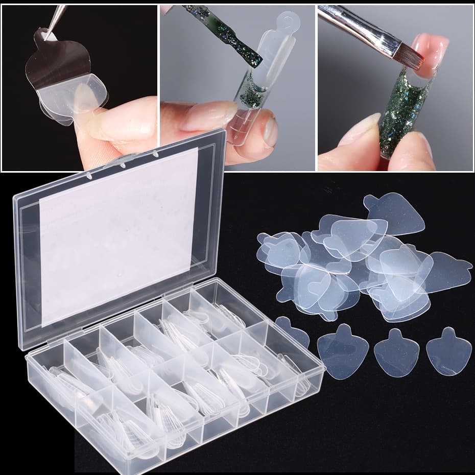 Kit Molde F1 D&Z 120un + Adesivo Silicone Francesa Reversa Manicure Nail Art 24pcs Pronto Entrega