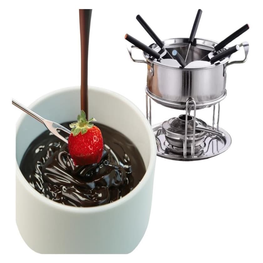 Conjunto Aparelho Fondue Servir chocolate derretido queijos