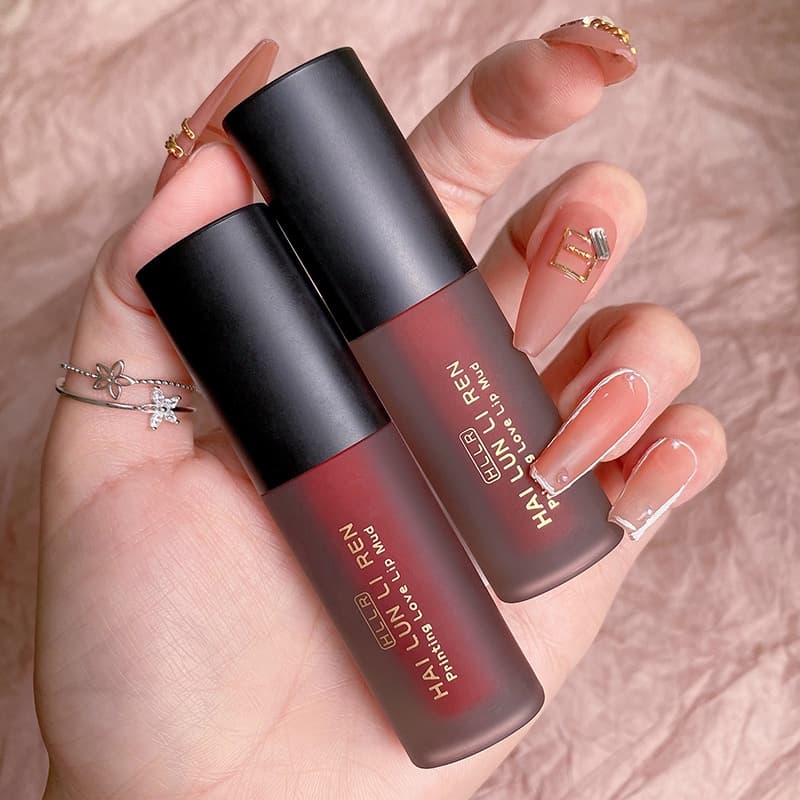 Helen Beauty Velvet Esmalte labial à prova d'água de alto valor Batom de lama labial copo antiaderente maquiagem fosca