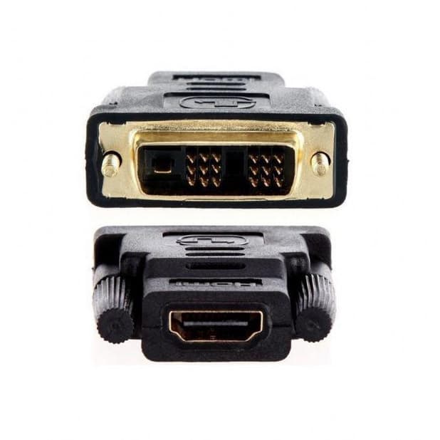 ADAPTADOR DVI 18+1 MACHO PARA HDMI FÊMEA - 5+