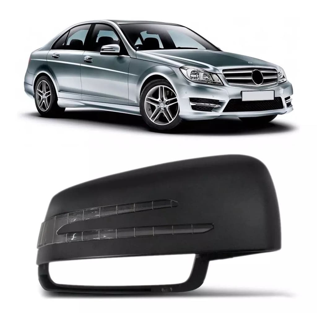 Pisca Seta e Capa Retrovisor Mercedes C180 C200 C250 B200 Gla250 Cla200 - Ld Direito