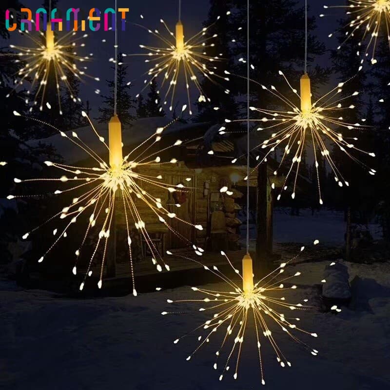 LED De Fogo De Artifício De Fio De Cobre Para Exterior Caixa De Bateria Dente De Leão Decoração De Feriado /