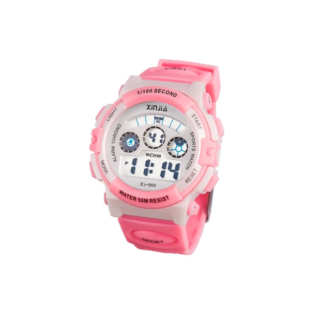 Relógio De Criança Feminino Rosa Digital Meninas Prova Dágua