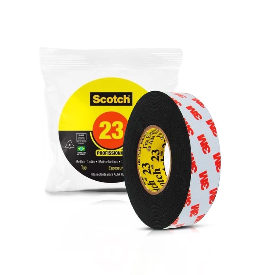 Fita Isolante Auto Fusão Scotch 23 Profissional - 3M - 19mm X 2M