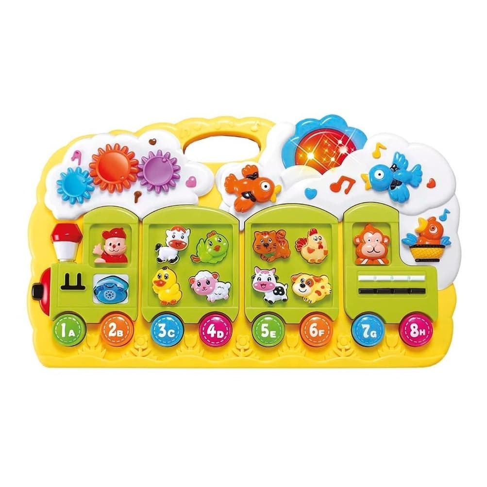 Brinquedo Teclado Educativo Trenzinho Som 34cm Dm Toys 4744