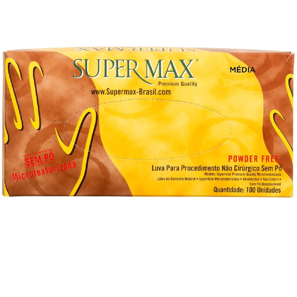 Luva Supermax Premium Quality para procedimento não cirúrgico latéx sem pó