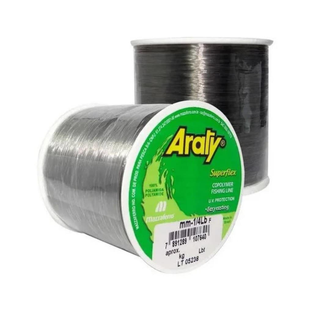 Linha De Pesca Araty Superflex Fume - Várias Espessuras (resistente)
