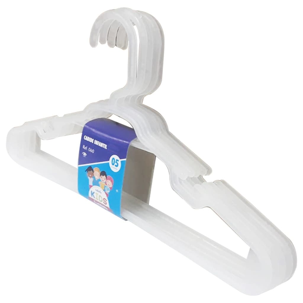 Kit 20 Cabides Infantil Transparente Reforçado 28x14 Trioplast