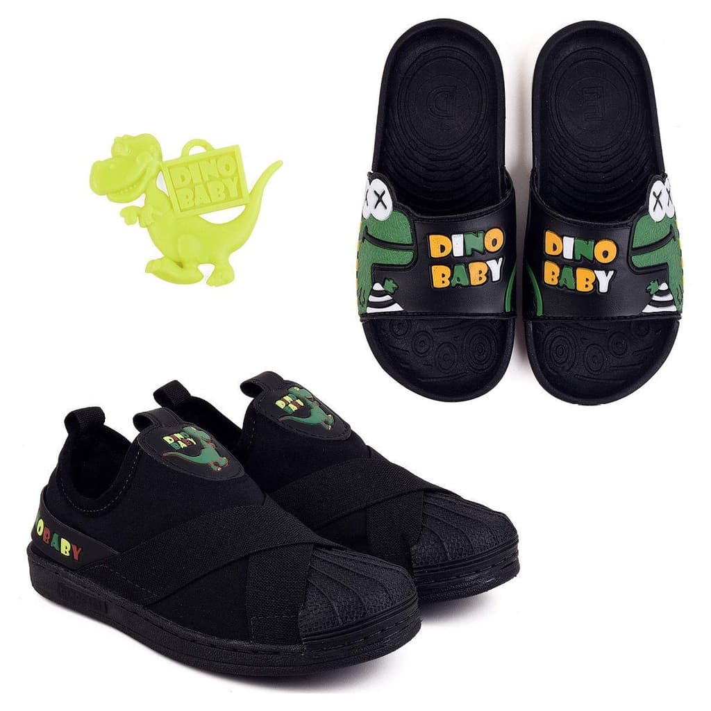 Tênis e Chinelo Dino Baby Infantil Escolar  17ao33