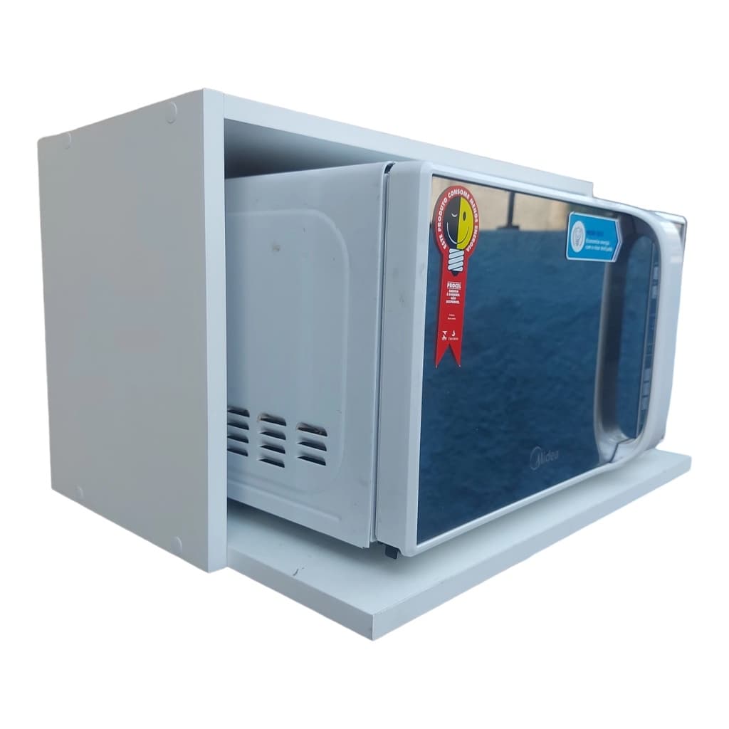 Nicho Microondas Madeira Para Cozinha Mdf 60cm Suspenso