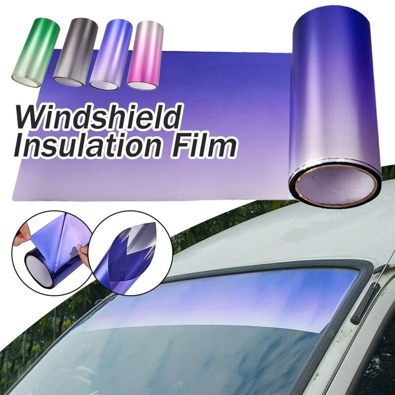 Película De Proteção Solar Do Pára-Brisa Carro 100 * 20cm Gradiente Roxo/Verde/Preto Dianteiro Acessórios Para Carros Com Sombra UV