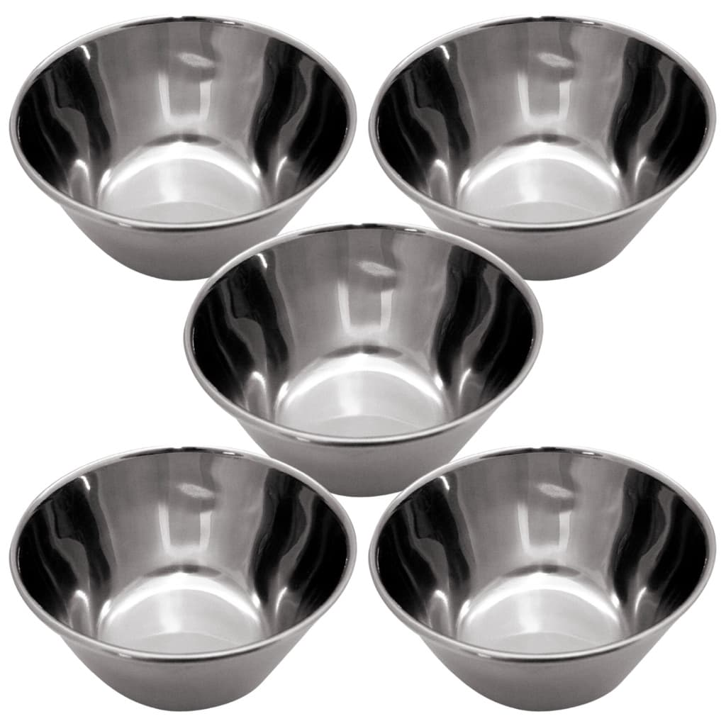 Kit 5 Cubas Redonda Inox Assepcia 10x4,5cm 250ml Marcatto Fortinox - Odontológica Dentista Hospitalar Cirúrgico Autoclavável