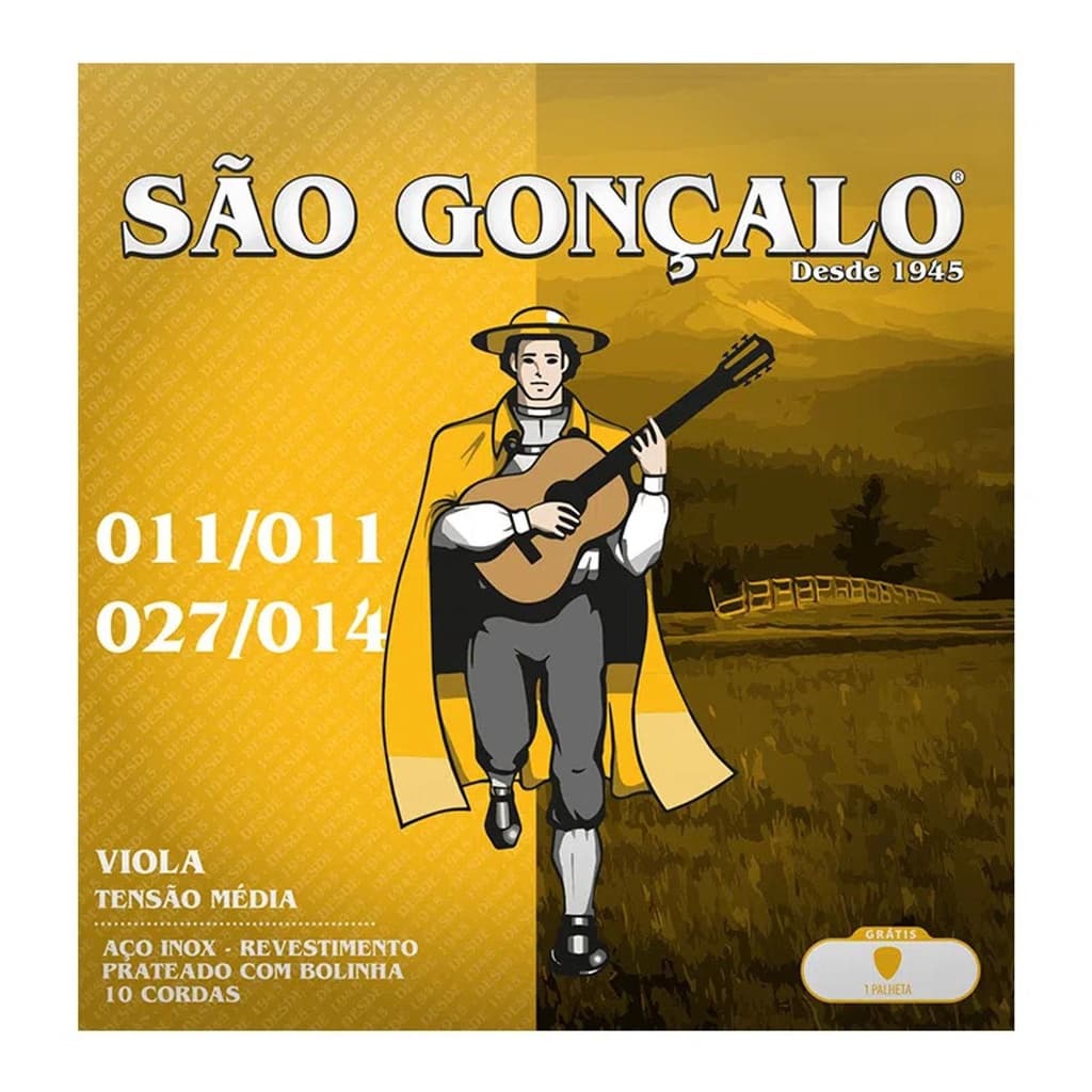 ENCORDOAMENTO VIOLA TENSÃO LEVE - SÃO GONÇALO